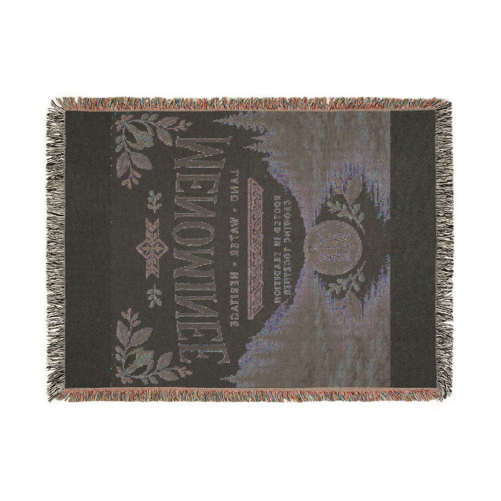 Menominee Scenic Woven Blanket — Vintage River & Forest Throw