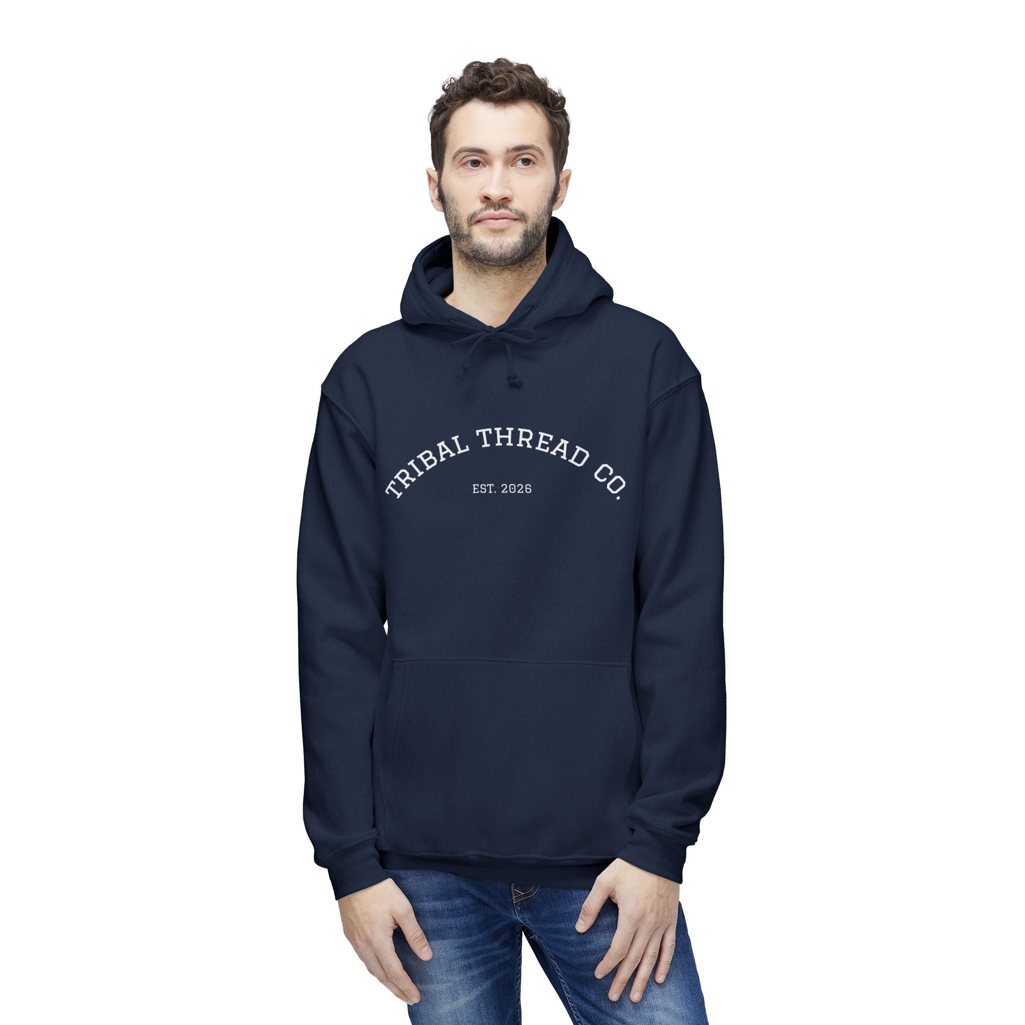 Tribal Thread Co. Graphic Hoodie — Geometric Spiritual Symbol Back Print