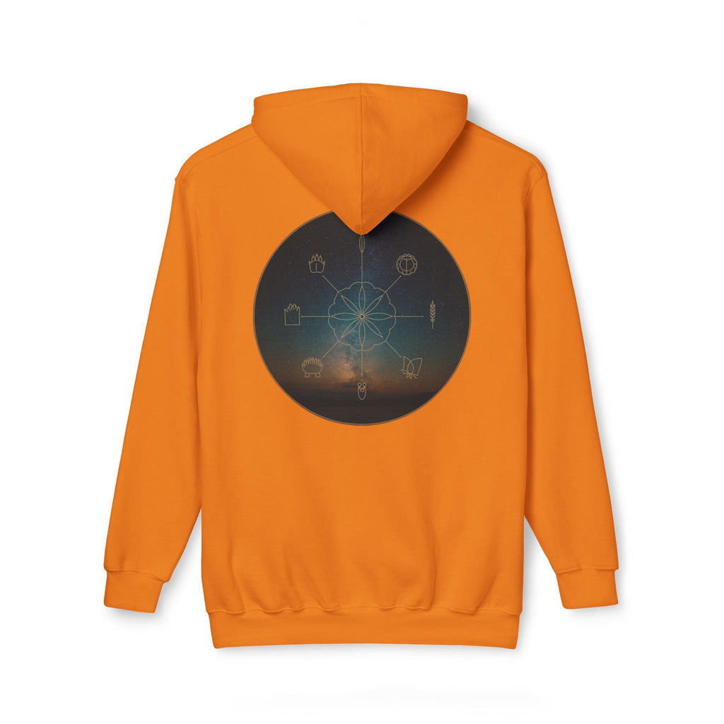 Tribal Thread Co. Graphic Hoodie — Geometric Spiritual Symbol Back Print