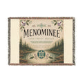 Menominee Scenic Woven Blanket — Vintage River & Forest Throw