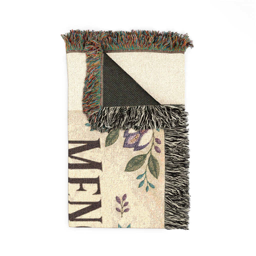 Menominee Scenic Woven Blanket — Vintage River & Forest Throw