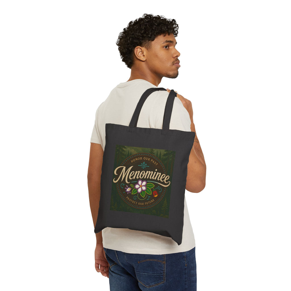Menominee Floral Tote Bag — Canvas Market Bag