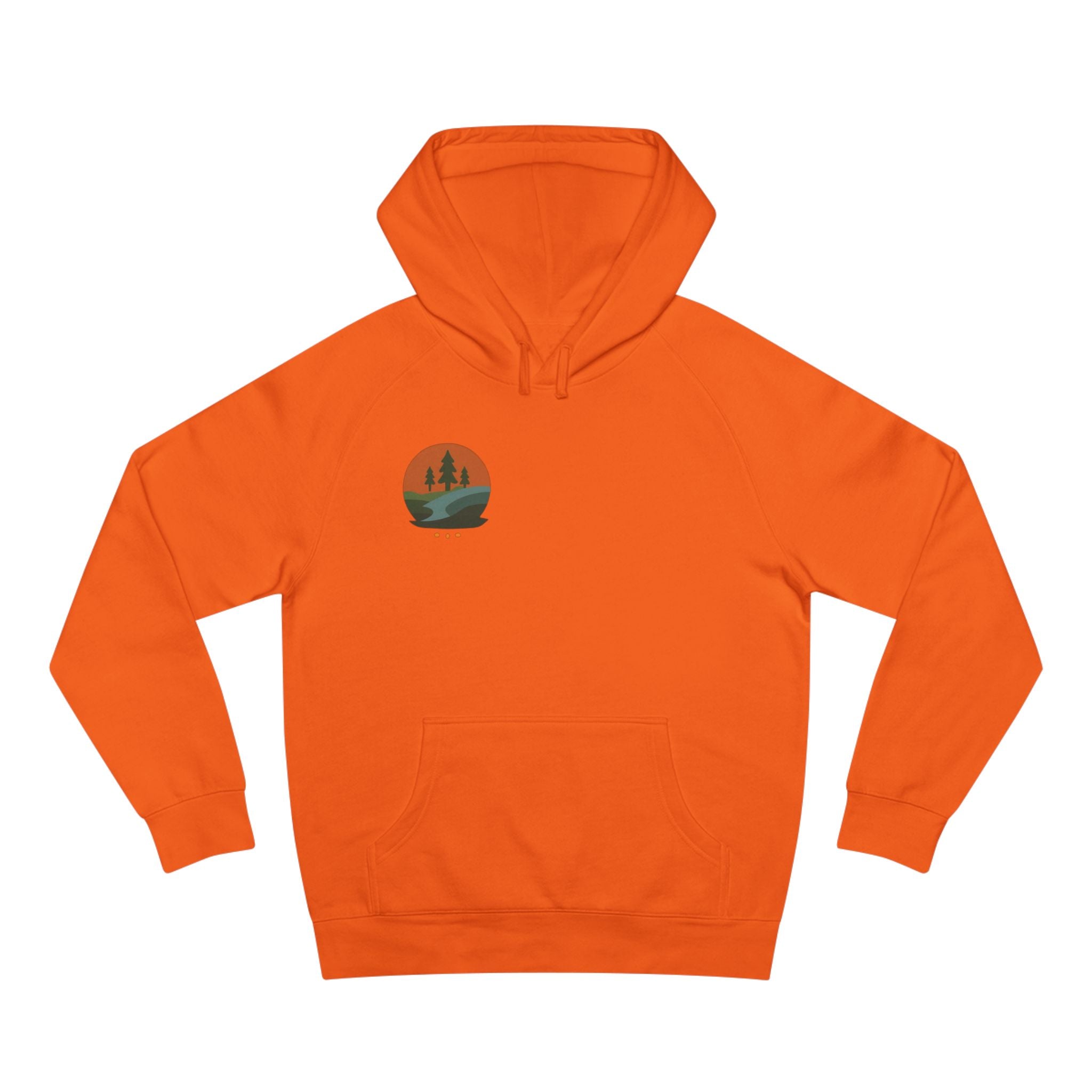 Minimalist Nature Hoodie — Scenic Day & Night River Graphic