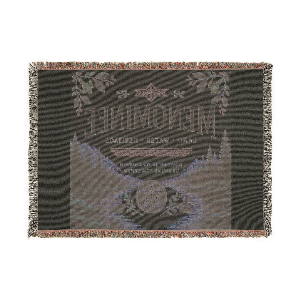 Menominee Scenic Woven Blanket — Vintage River & Forest Throw
