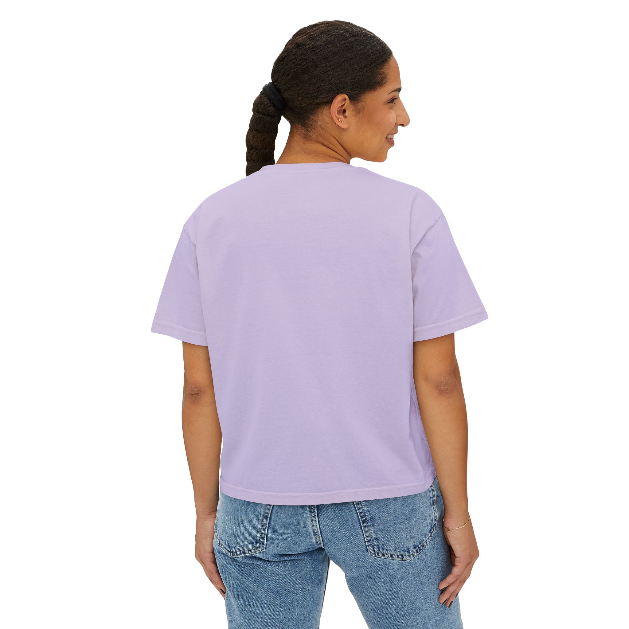 Women's Boxy Tee – Tribal Geometric Graphic