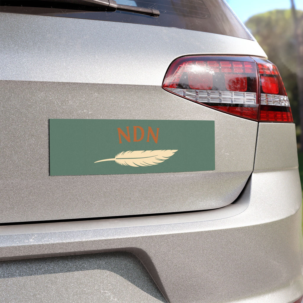 NDN Feather Car Magnet — Native Pride Magnetic Sign for Vehicles