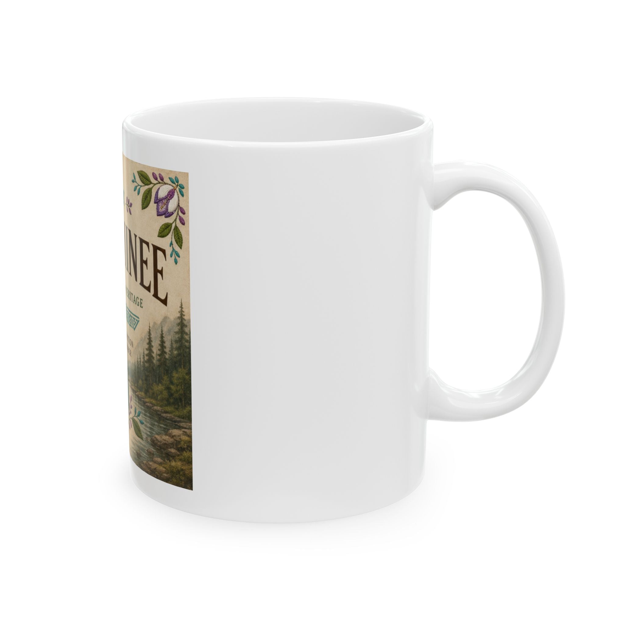 Menominee Heritage Ceramic Mug — Land • Water • Heritage 11oz/15oz
