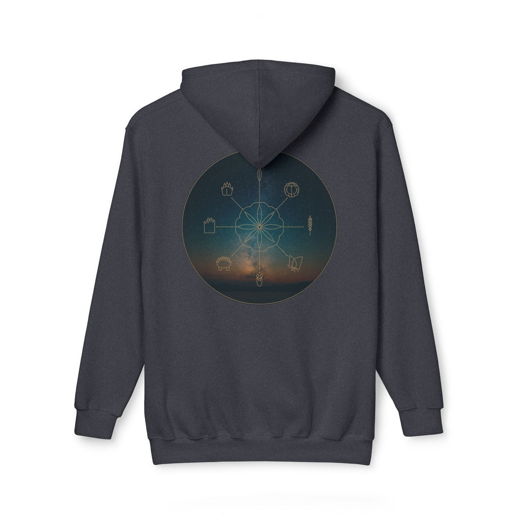 Tribal Thread Co. Graphic Hoodie — Geometric Spiritual Symbol Back Print