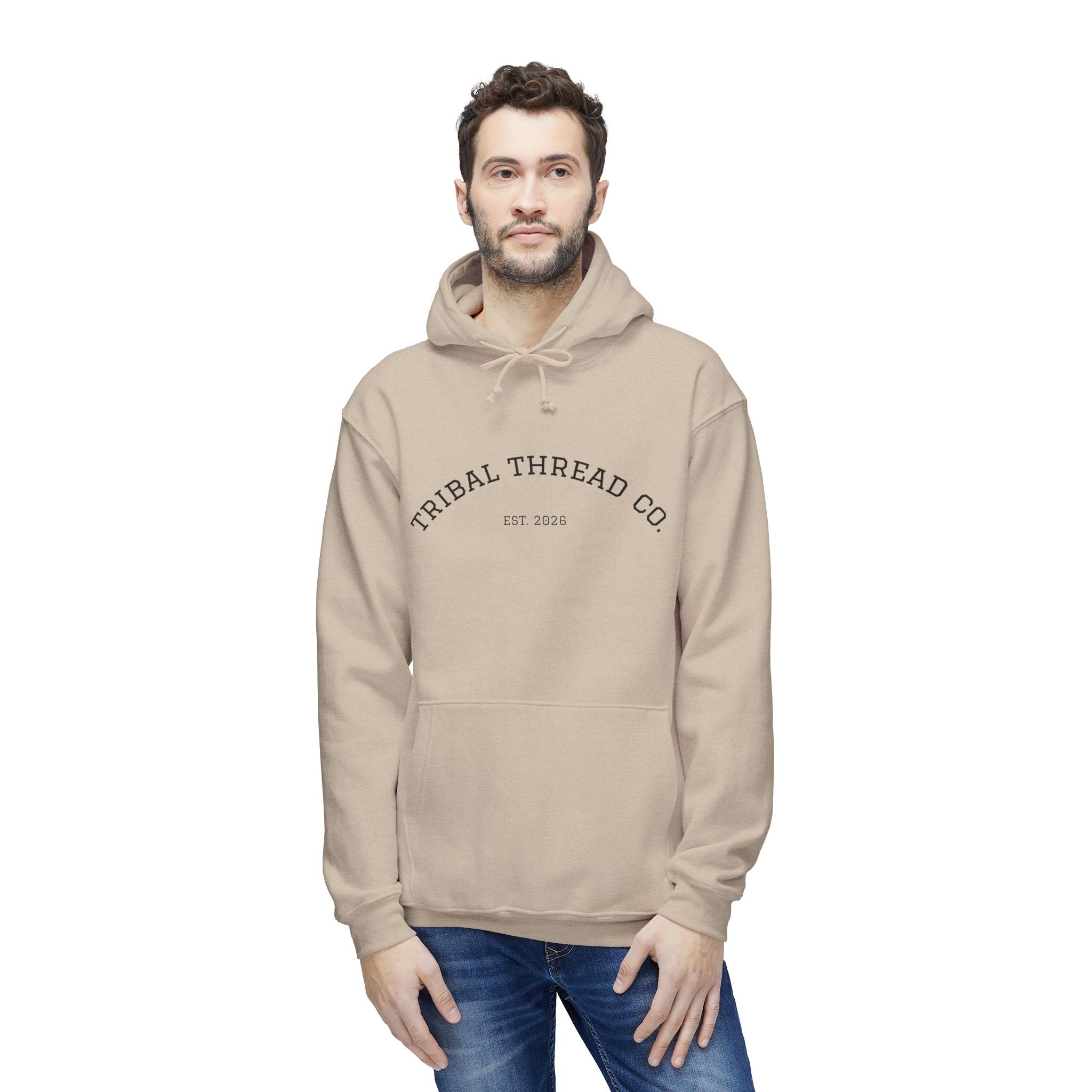 Tribal Thread Co. Graphic Hoodie — Geometric Spiritual Symbol Back Print