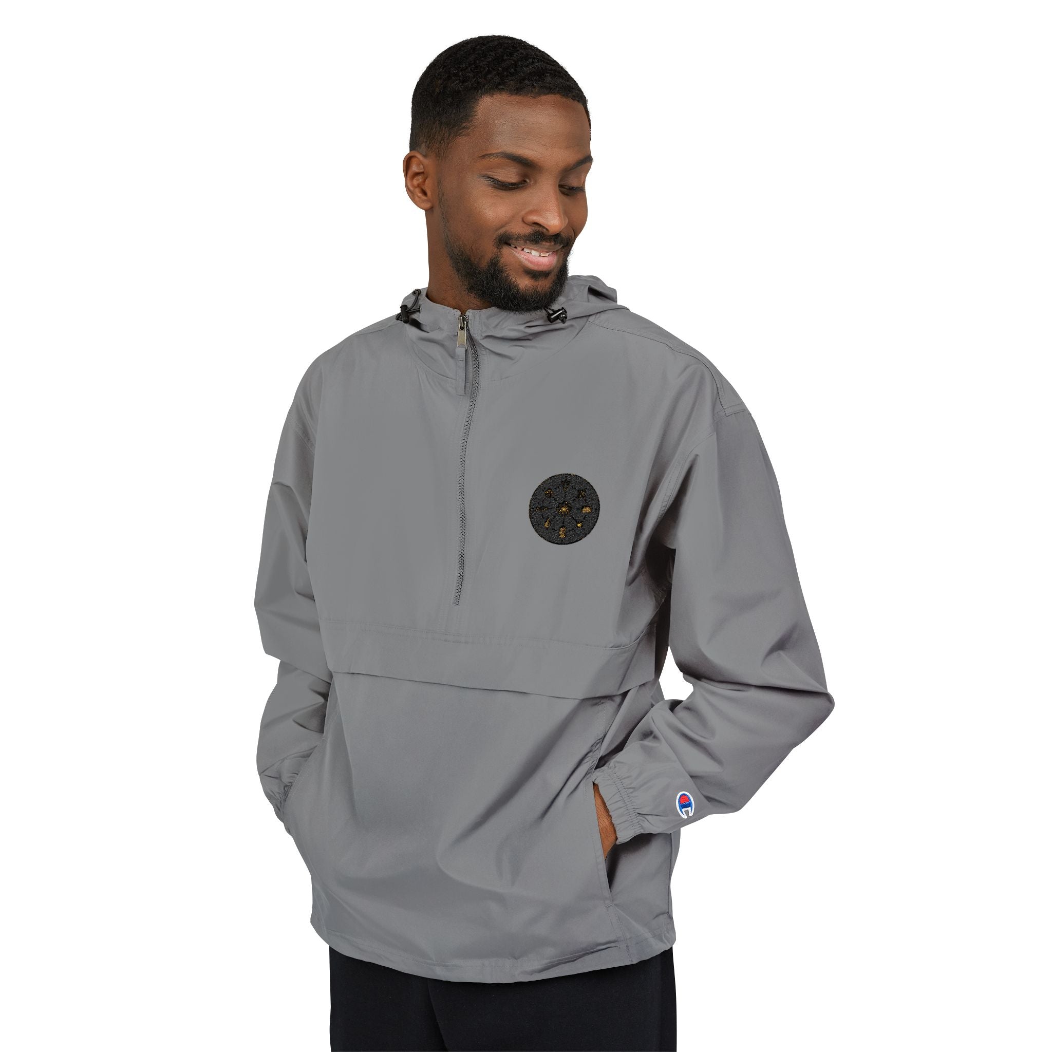 Champion Packable Anorak Jacket — Constellation Patch Outdoor Windbreaker