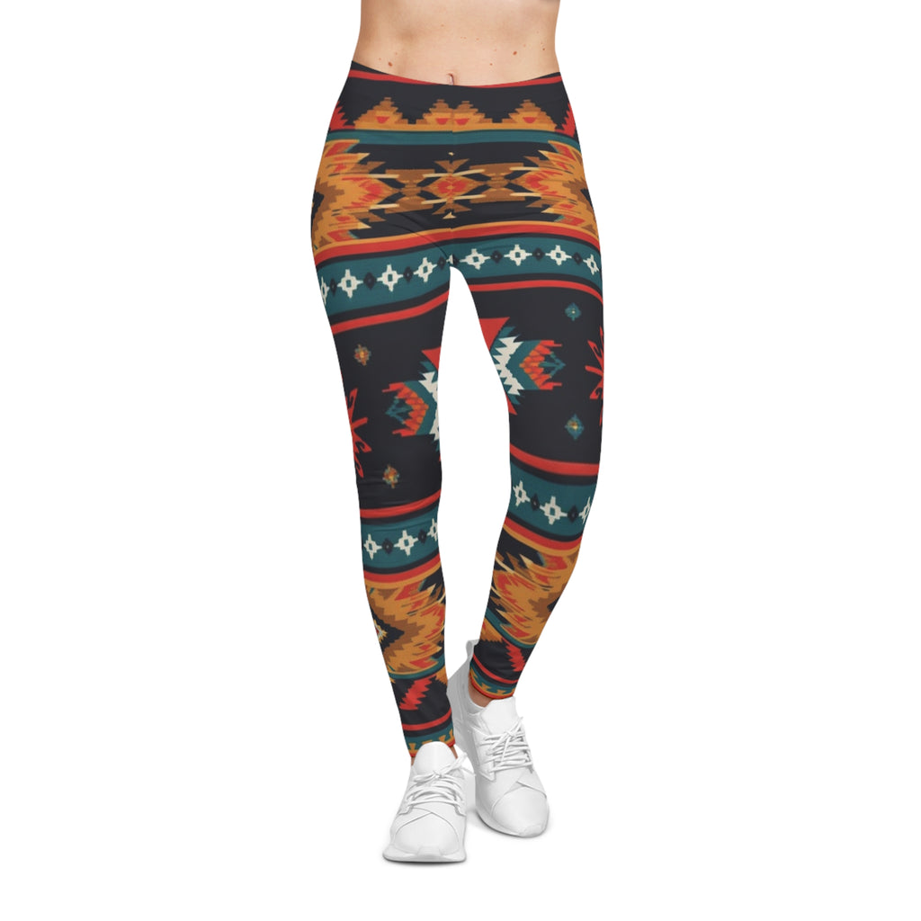 Tribal Print Women's Leggings — Southwestern Pattern