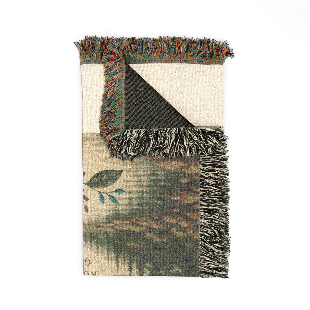 Menominee Scenic Woven Blanket — Vintage River & Forest Throw