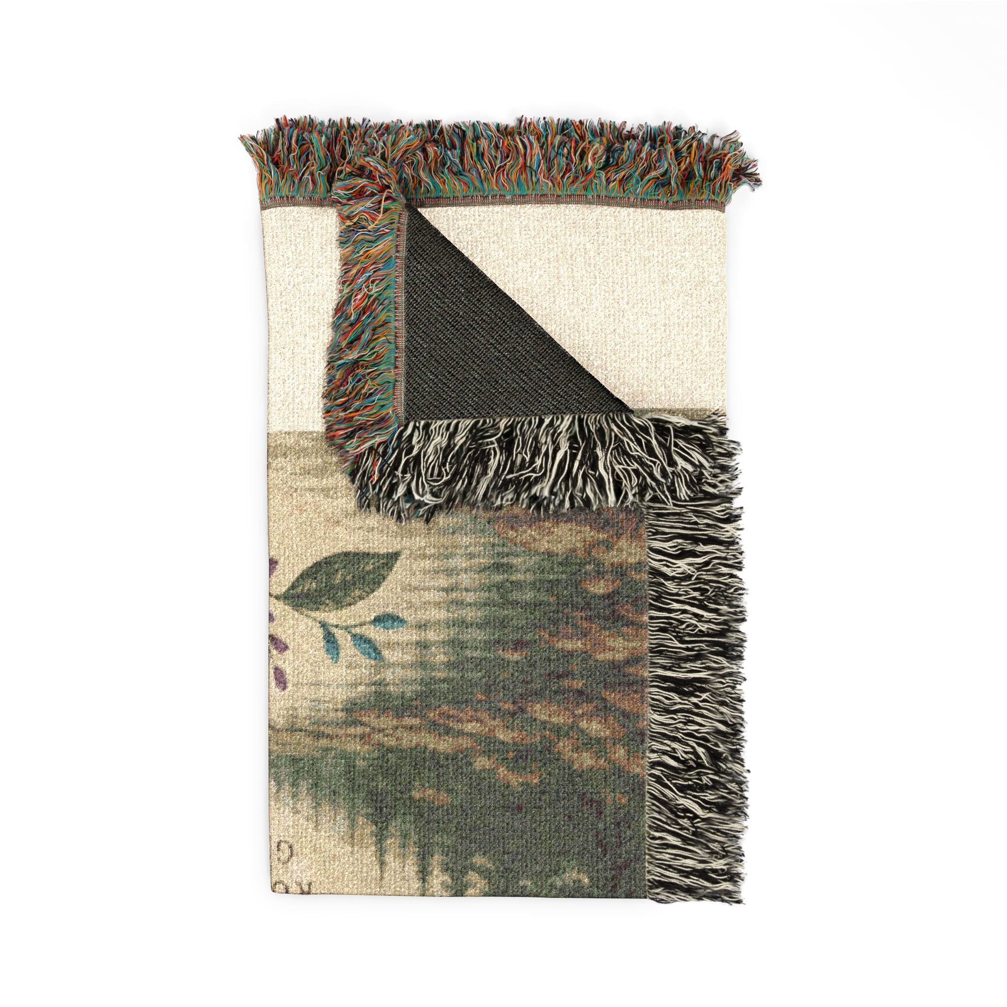 Menominee Scenic Woven Blanket — Vintage River & Forest Throw