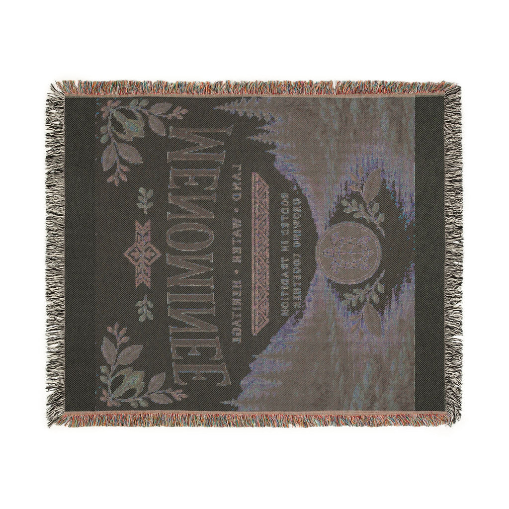 Menominee Scenic Woven Blanket — Vintage River & Forest Throw