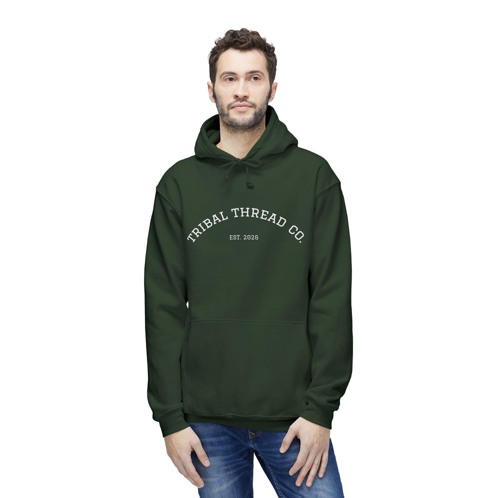 Tribal Thread Co. Graphic Hoodie — Geometric Spiritual Symbol Back Print