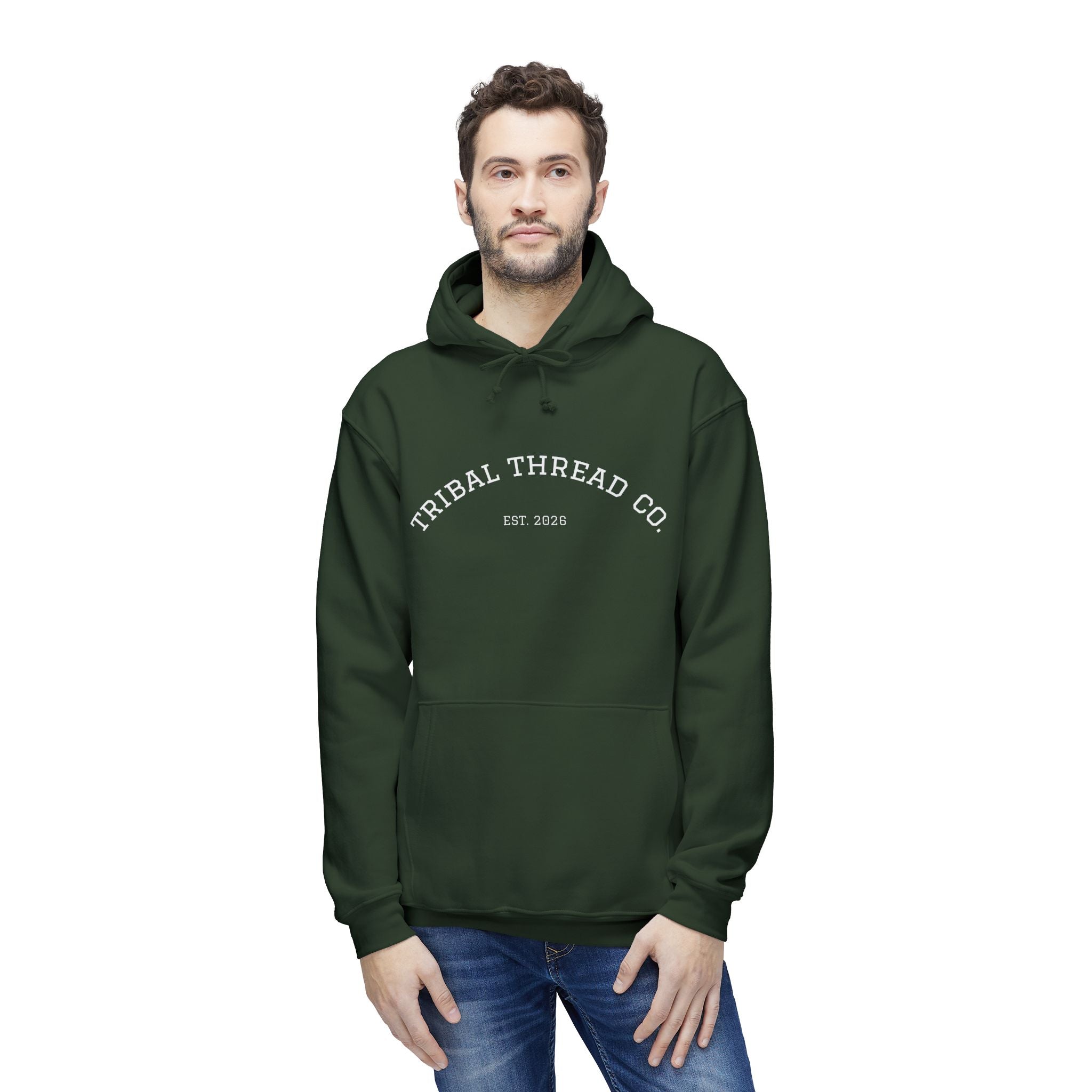 Tribal Thread Co. Graphic Hoodie — Geometric Spiritual Symbol Back Print