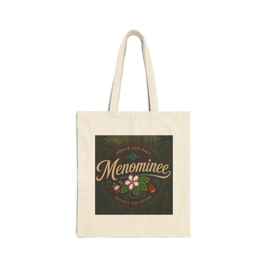 Menominee Floral Tote Bag — Canvas Market Bag