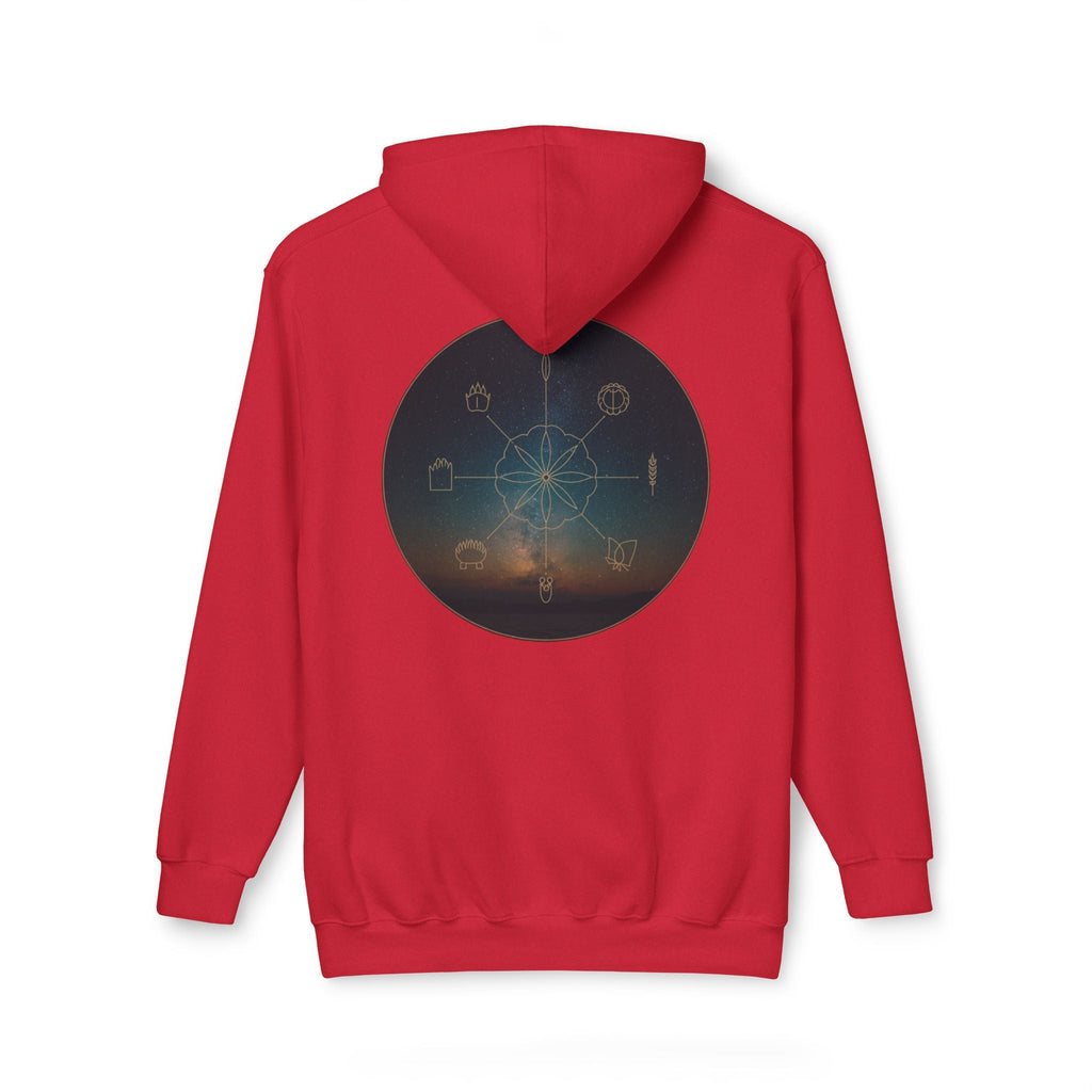 Tribal Thread Co. Graphic Hoodie — Geometric Spiritual Symbol Back Print