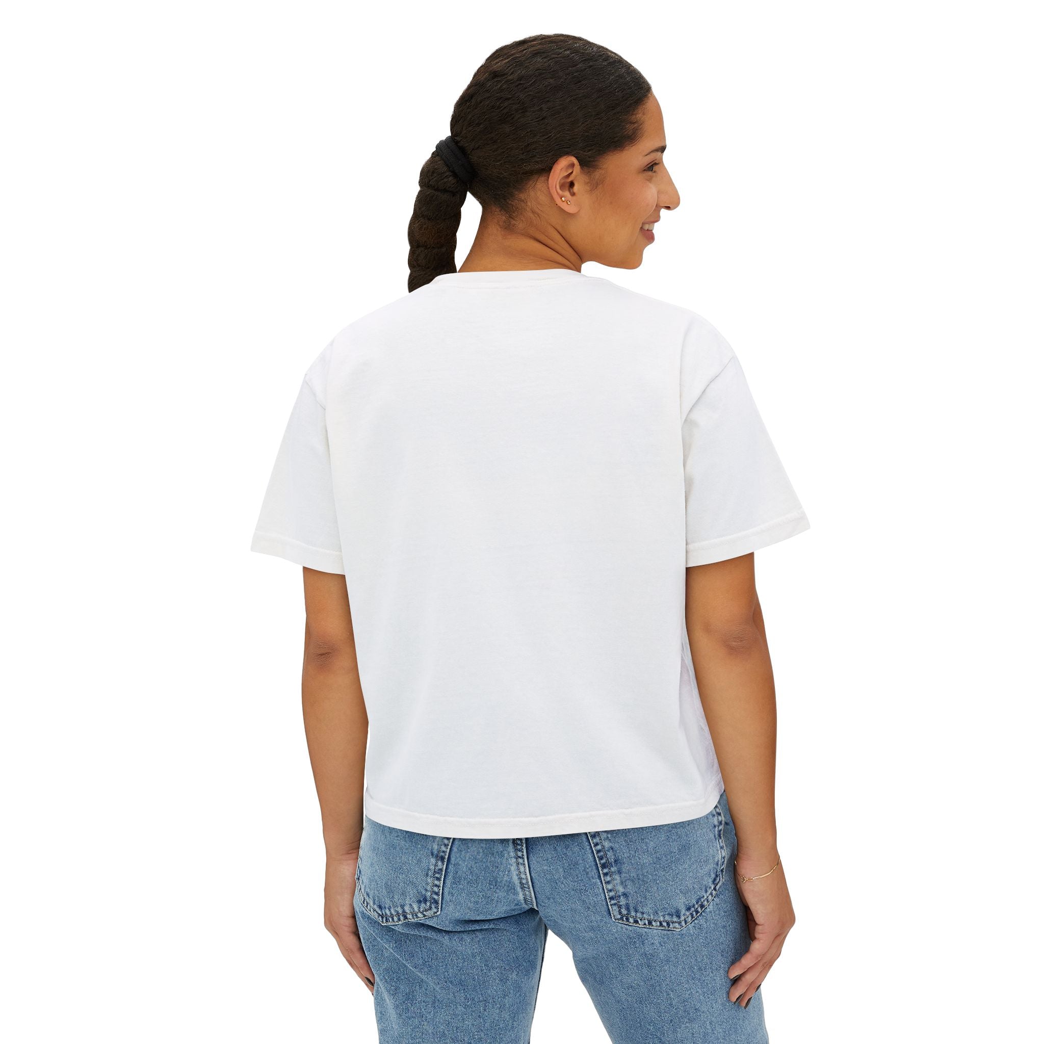 Women's Boxy Tee – Tribal Geometric Graphic