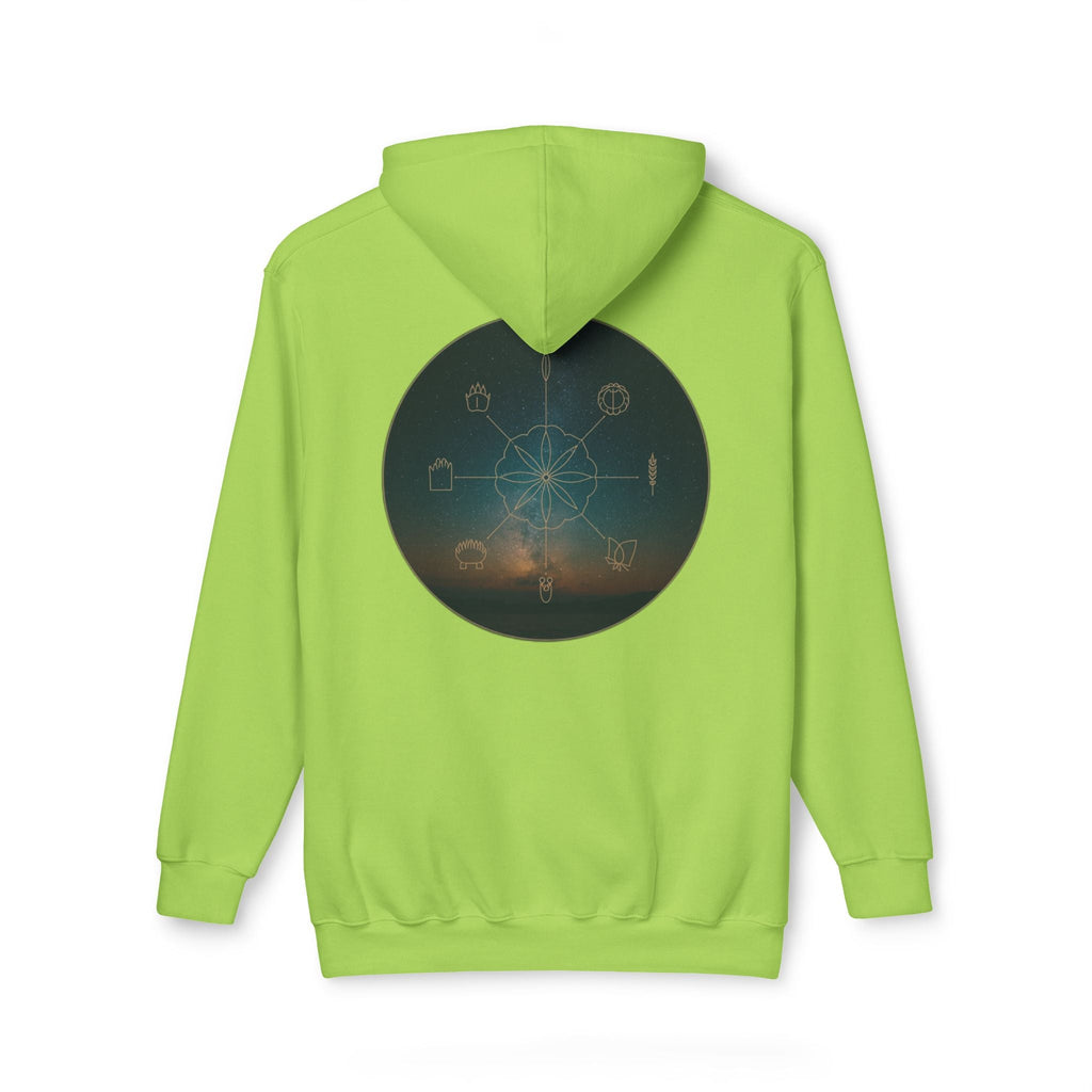 Tribal Thread Co. Graphic Hoodie — Geometric Spiritual Symbol Back Print