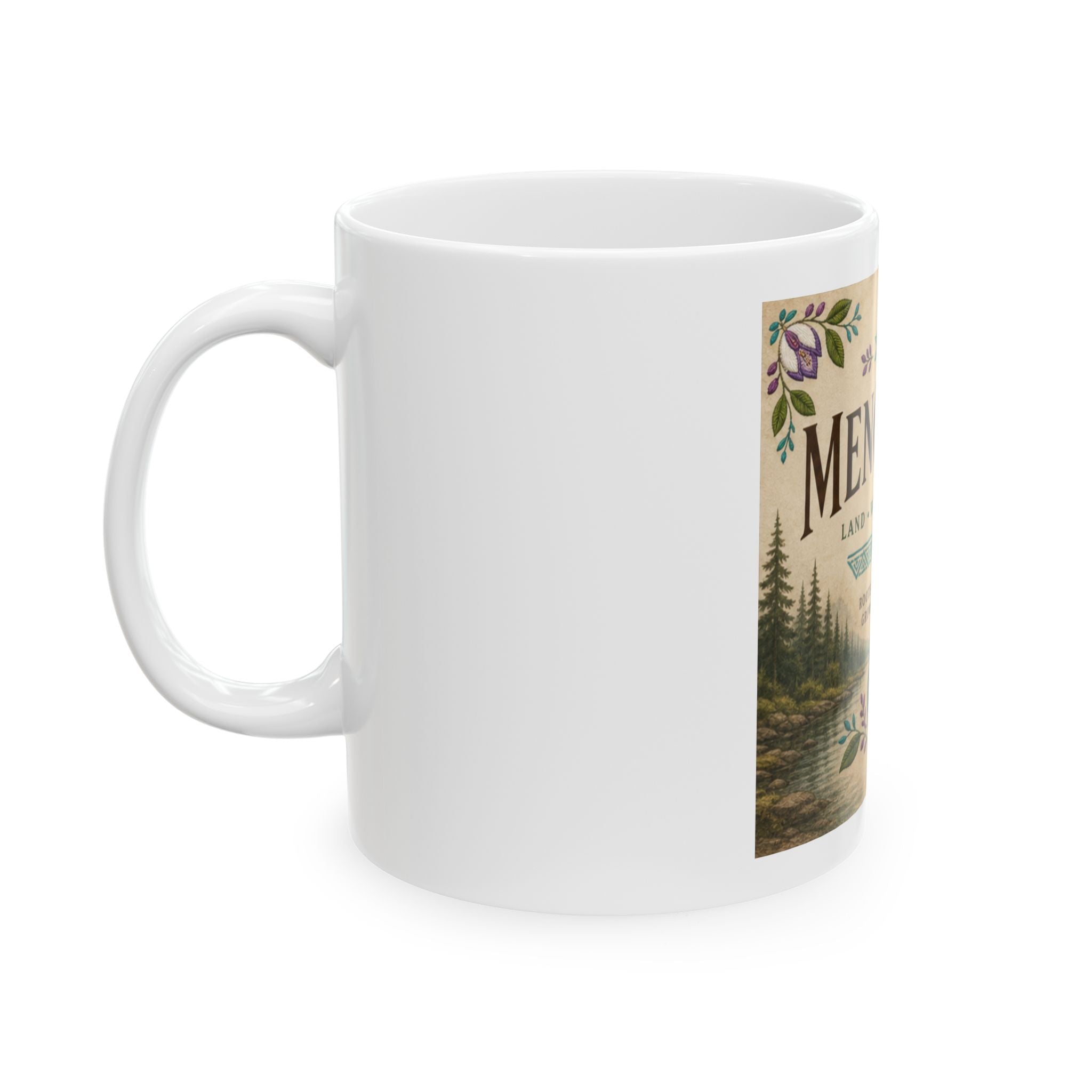 Menominee Heritage Ceramic Mug — Land • Water • Heritage 11oz/15oz
