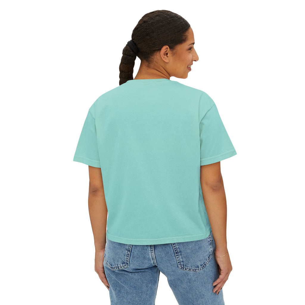 Women's Boxy Tee – Tribal Geometric Graphic