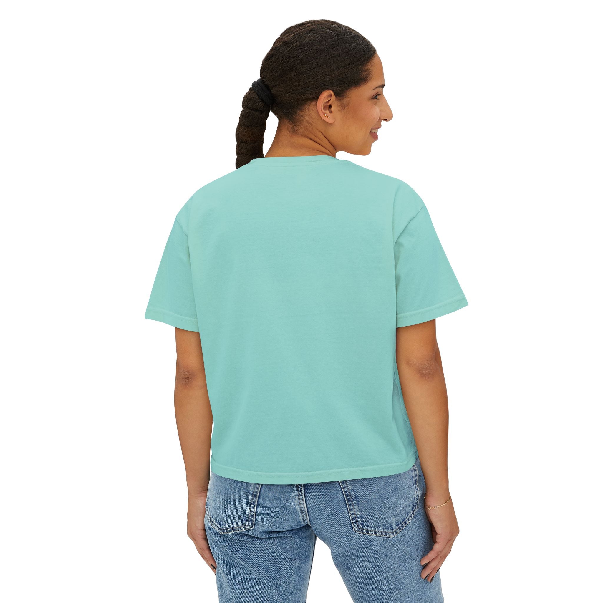 Women's Boxy Tee – Tribal Geometric Graphic