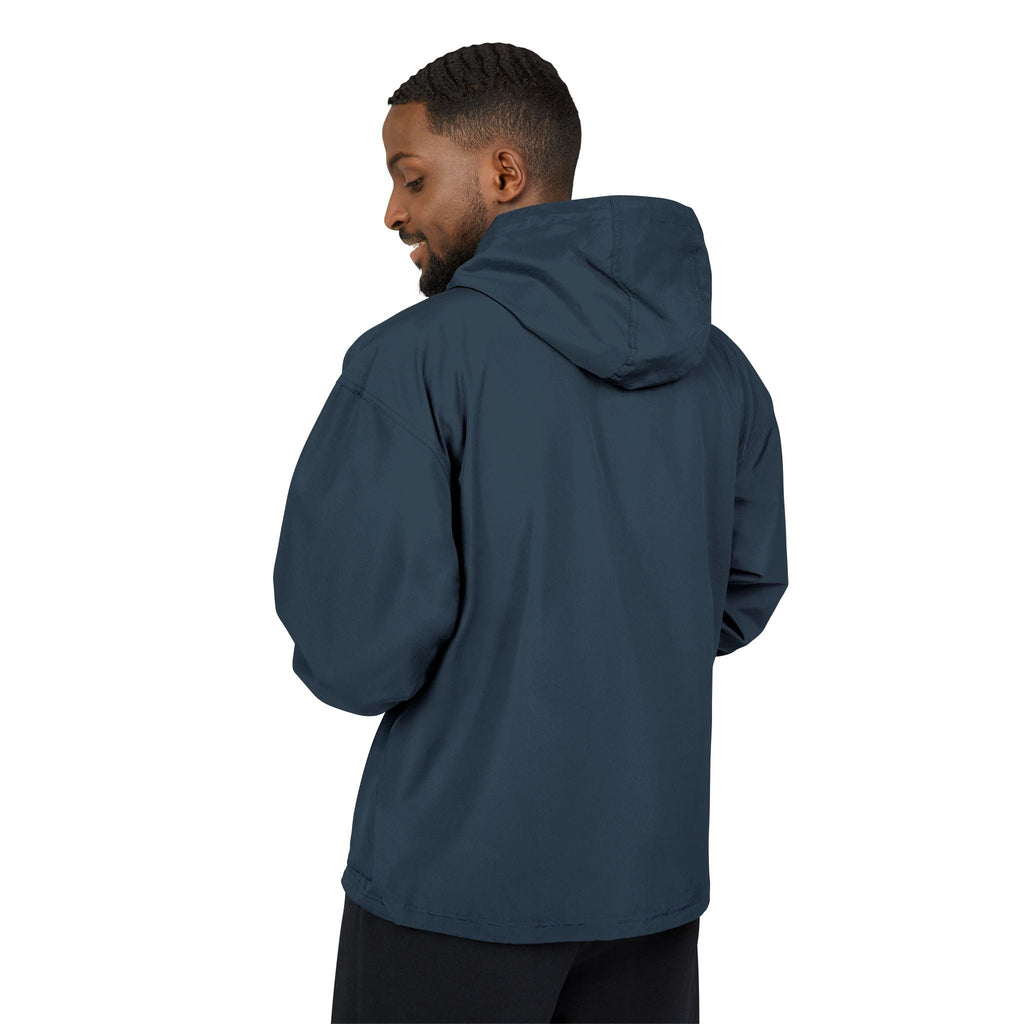 Packable Anorak Jacket — Yellow Windbreaker with Floral Patch