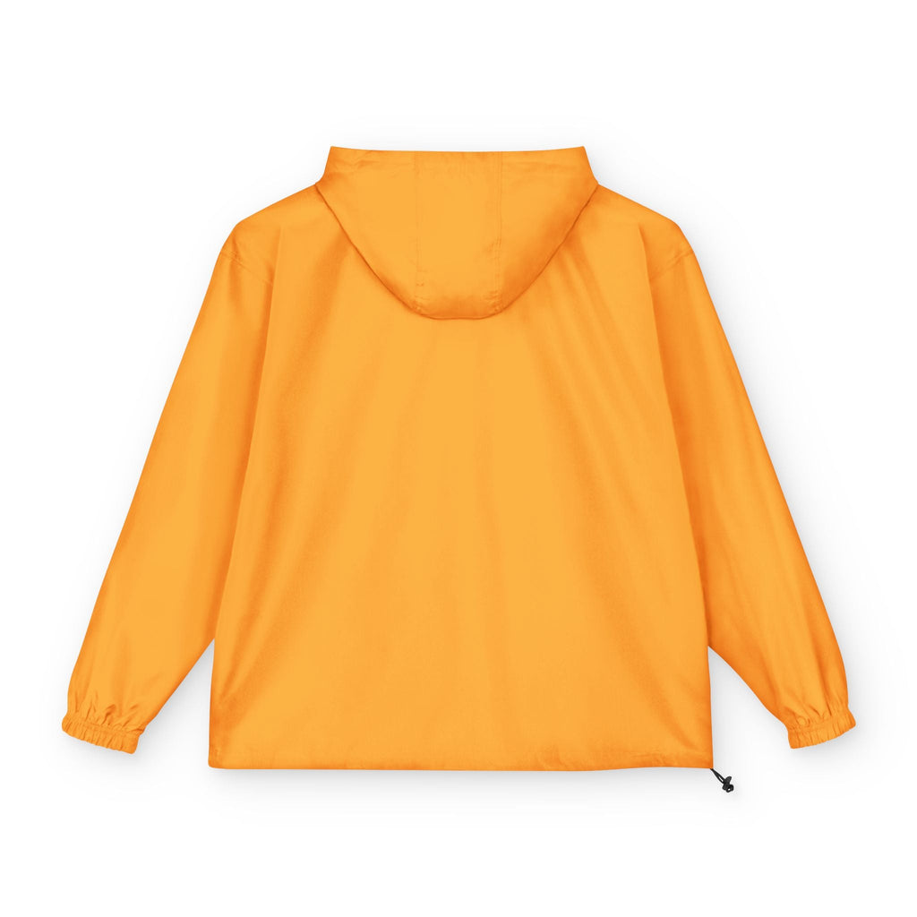 Packable Anorak Jacket — Yellow Windbreaker with Floral Patch