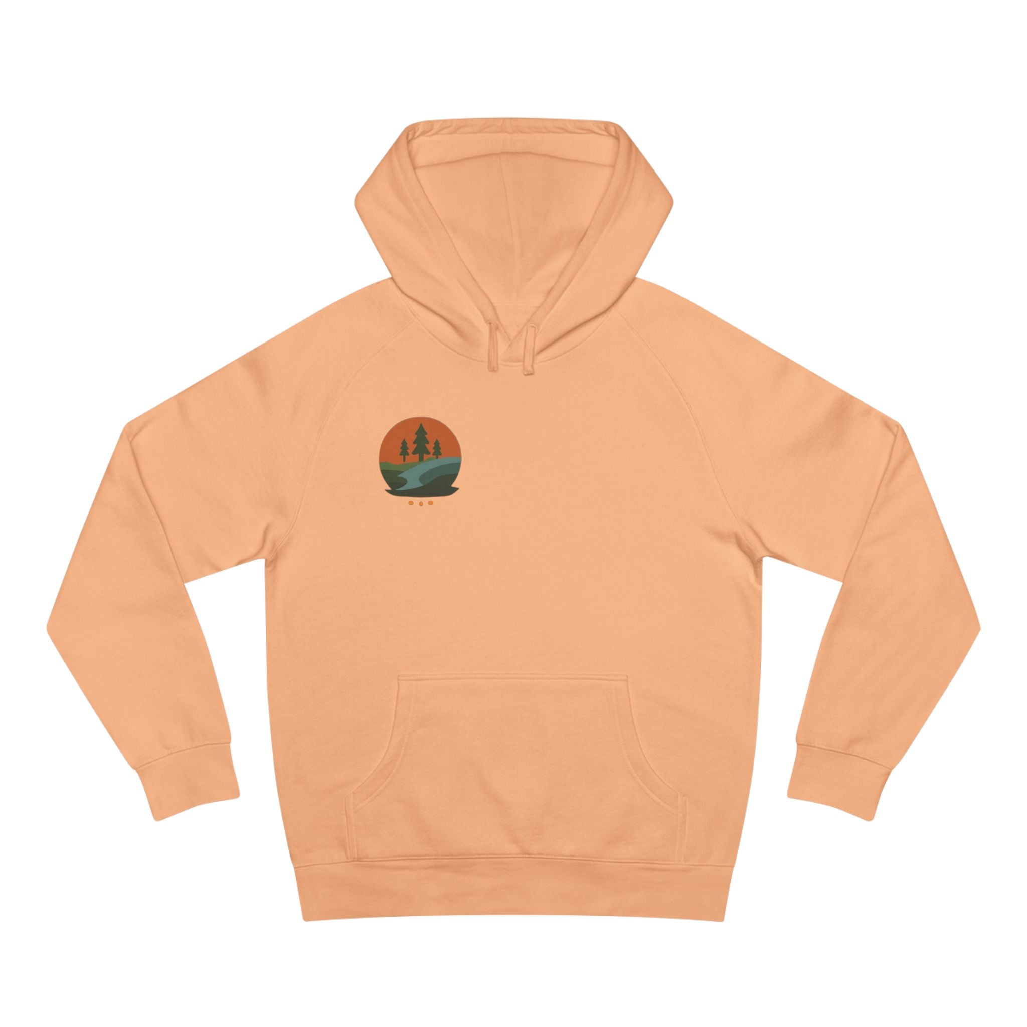 Minimalist Nature Hoodie — Scenic Day & Night River Graphic