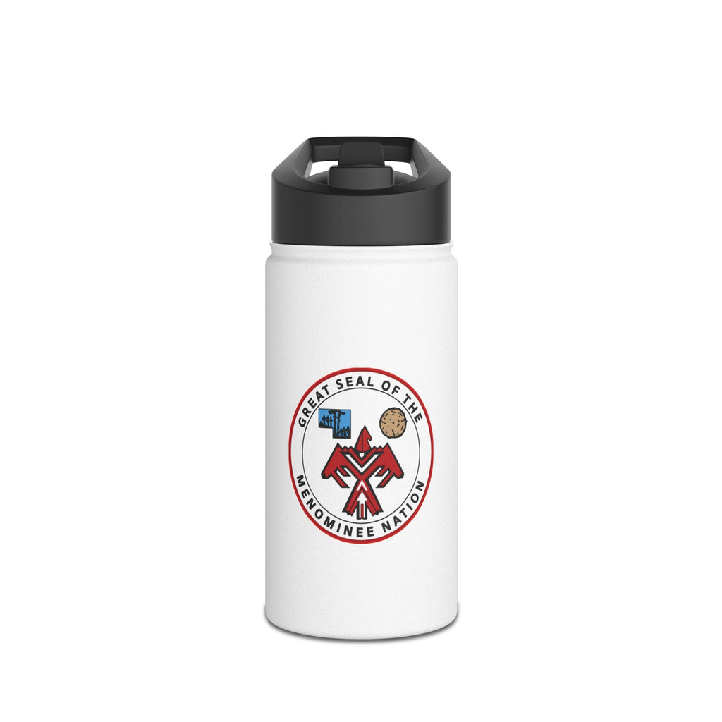 Menominee Tribe Seal Stainless Steel Water Bottle - Insulated Travel Bottle