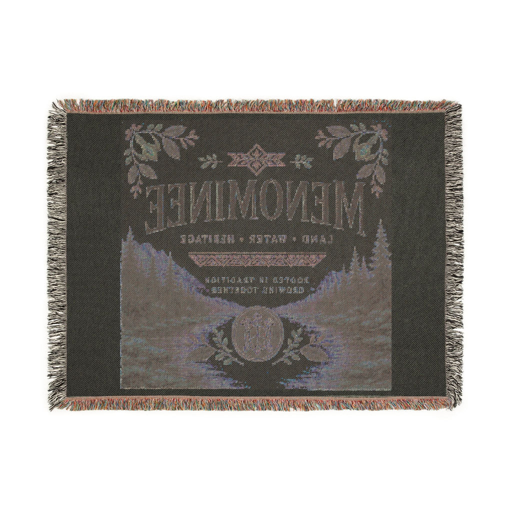Menominee Scenic Woven Blanket — Vintage River & Forest Throw
