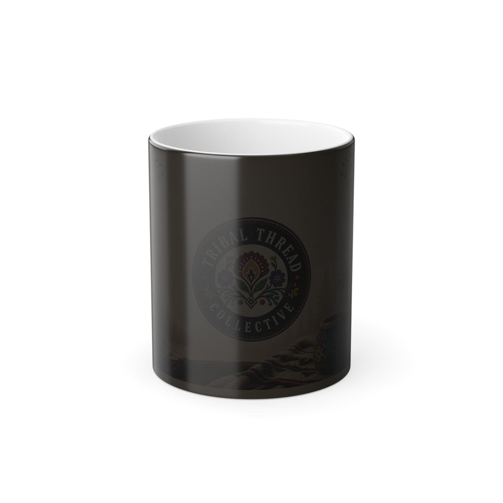 Color-Changing Ceramic Mug — Tribal Thread Collective Logo (11 oz)