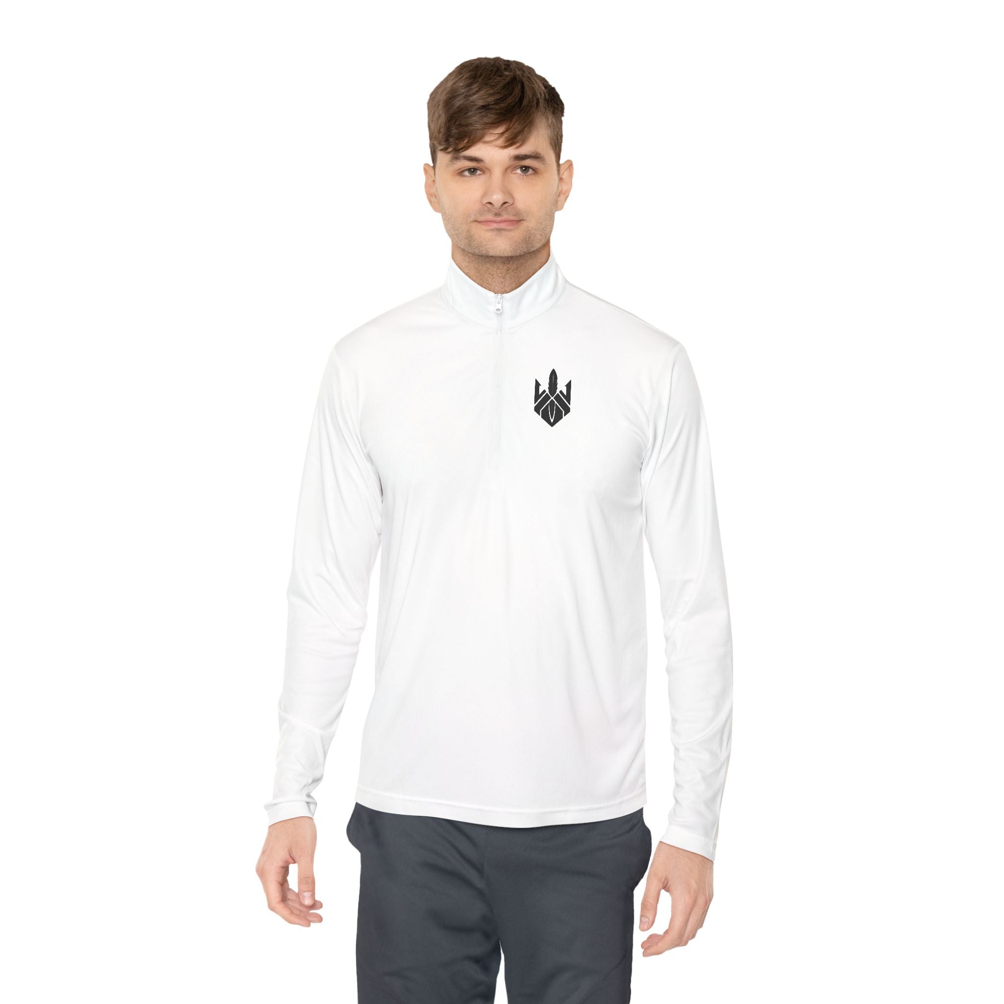 Quarter-Zip Pullover — Minimalist Warrior Roots Active Logo