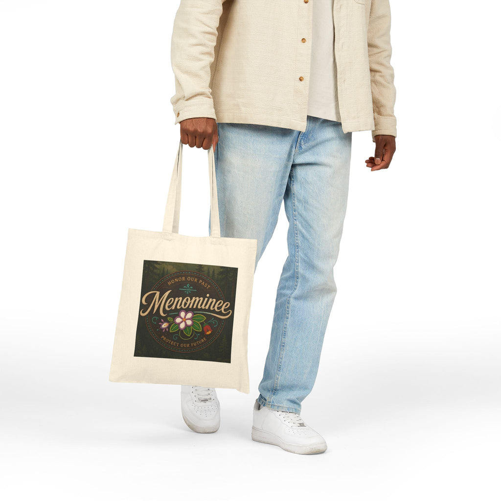 Menominee Floral Tote Bag — Canvas Market Bag