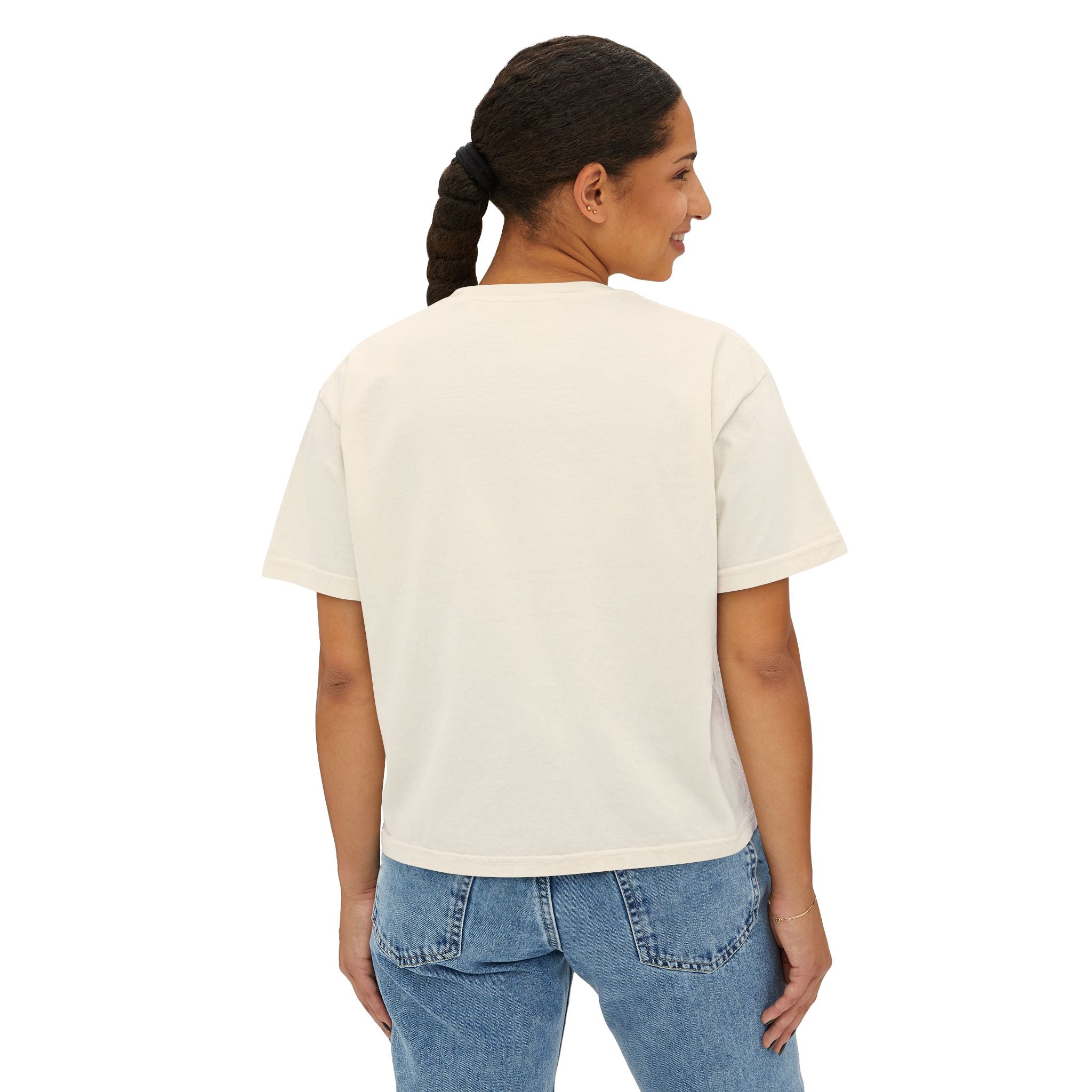 Women's Boxy Tee – Tribal Geometric Graphic