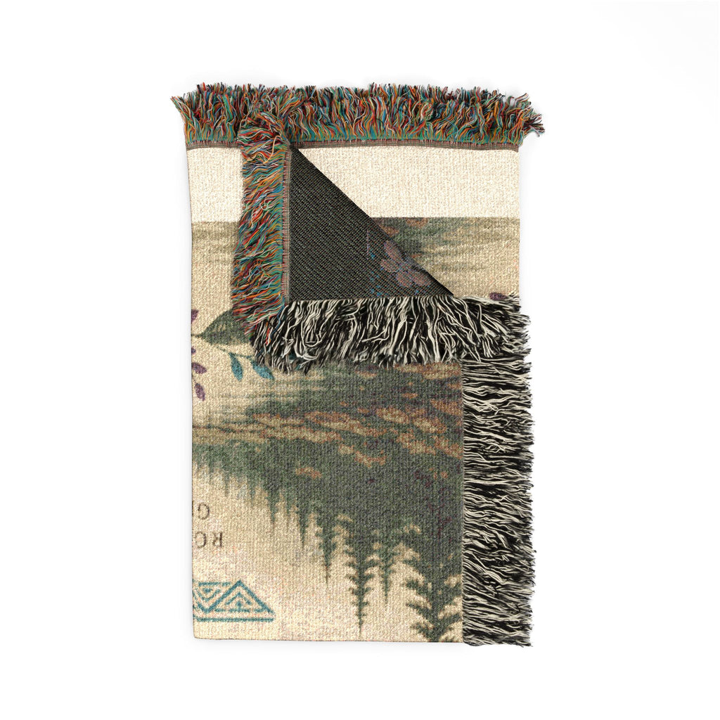 Menominee Scenic Woven Blanket — Vintage River & Forest Throw