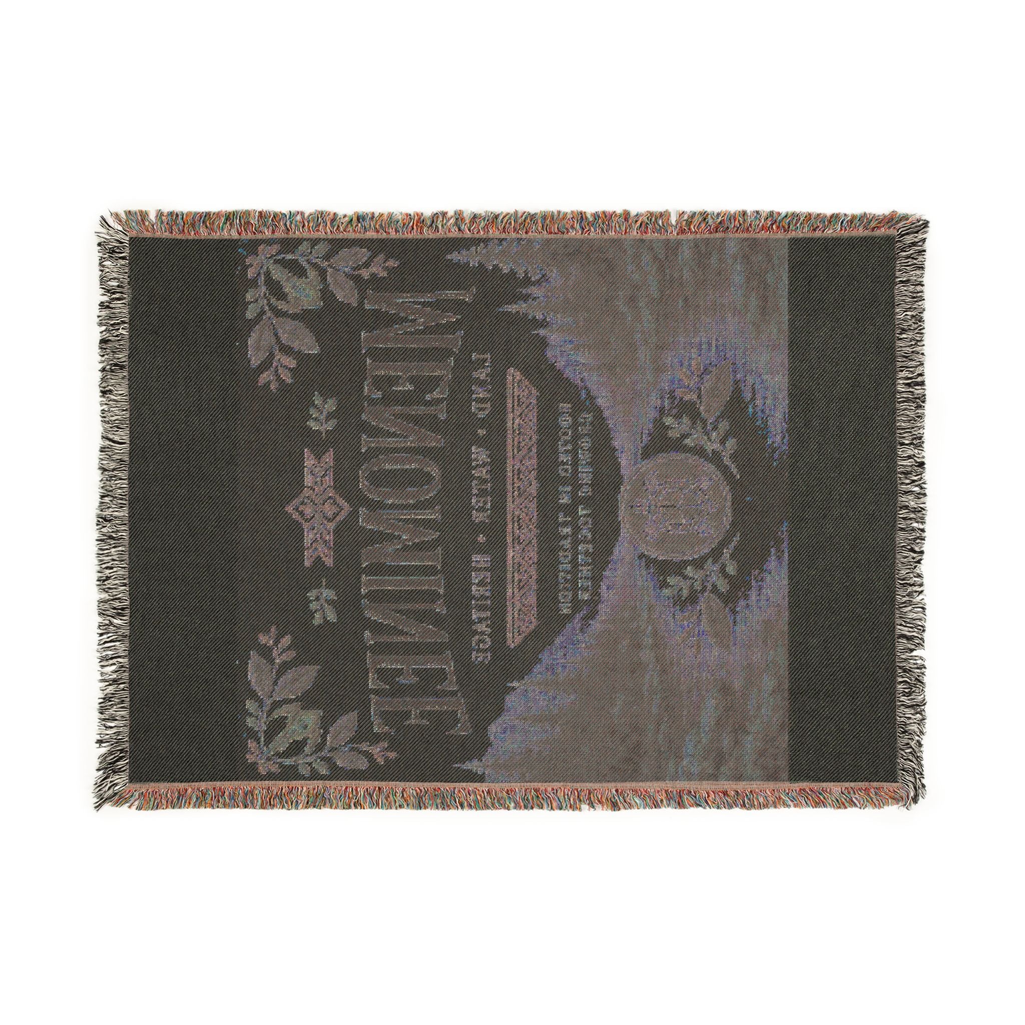 Menominee Scenic Woven Blanket — Vintage River & Forest Throw