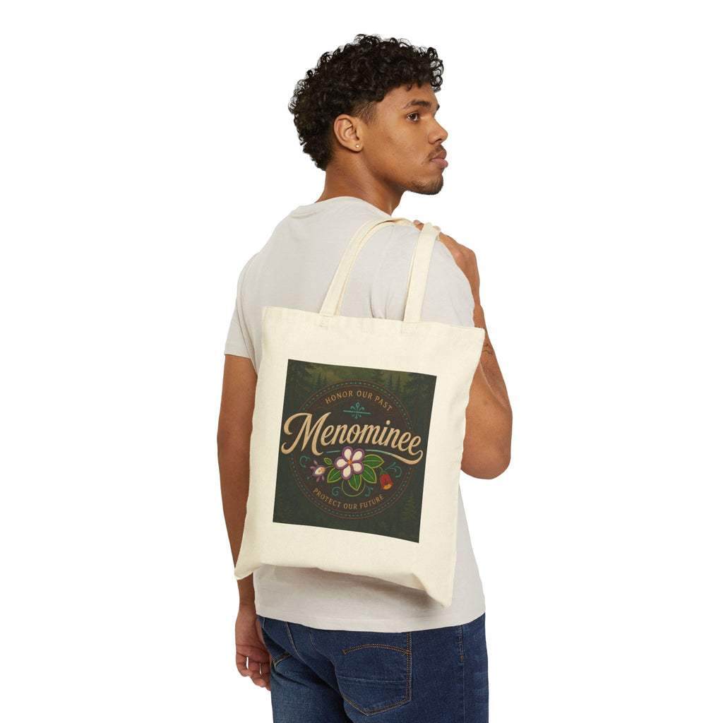 Menominee Floral Tote Bag — Canvas Market Bag