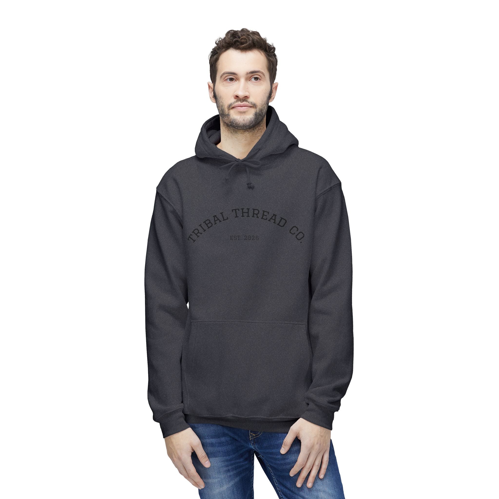 Tribal Thread Co. Graphic Hoodie — Geometric Spiritual Symbol Back Print