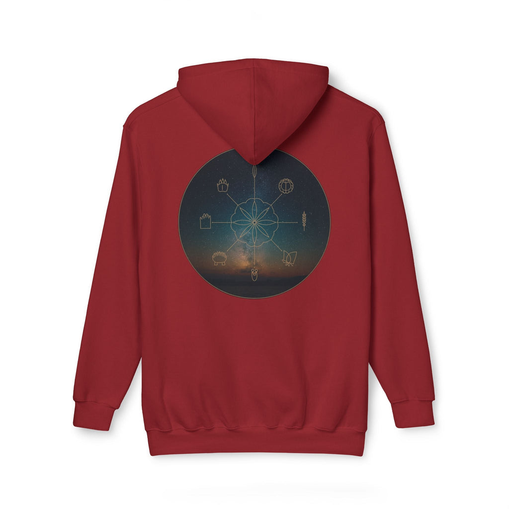 Tribal Thread Co. Graphic Hoodie — Geometric Spiritual Symbol Back Print