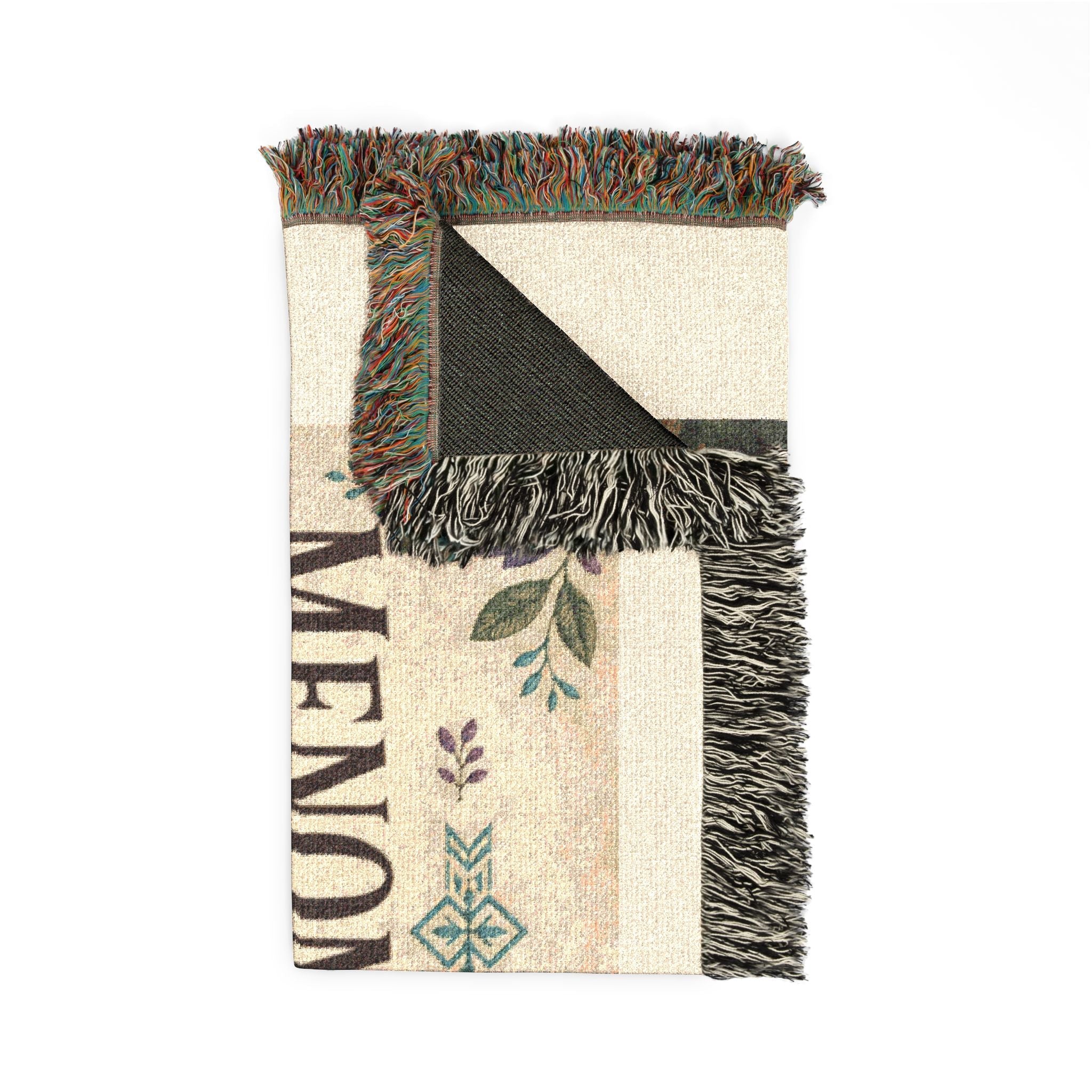 Menominee Scenic Woven Blanket — Vintage River & Forest Throw