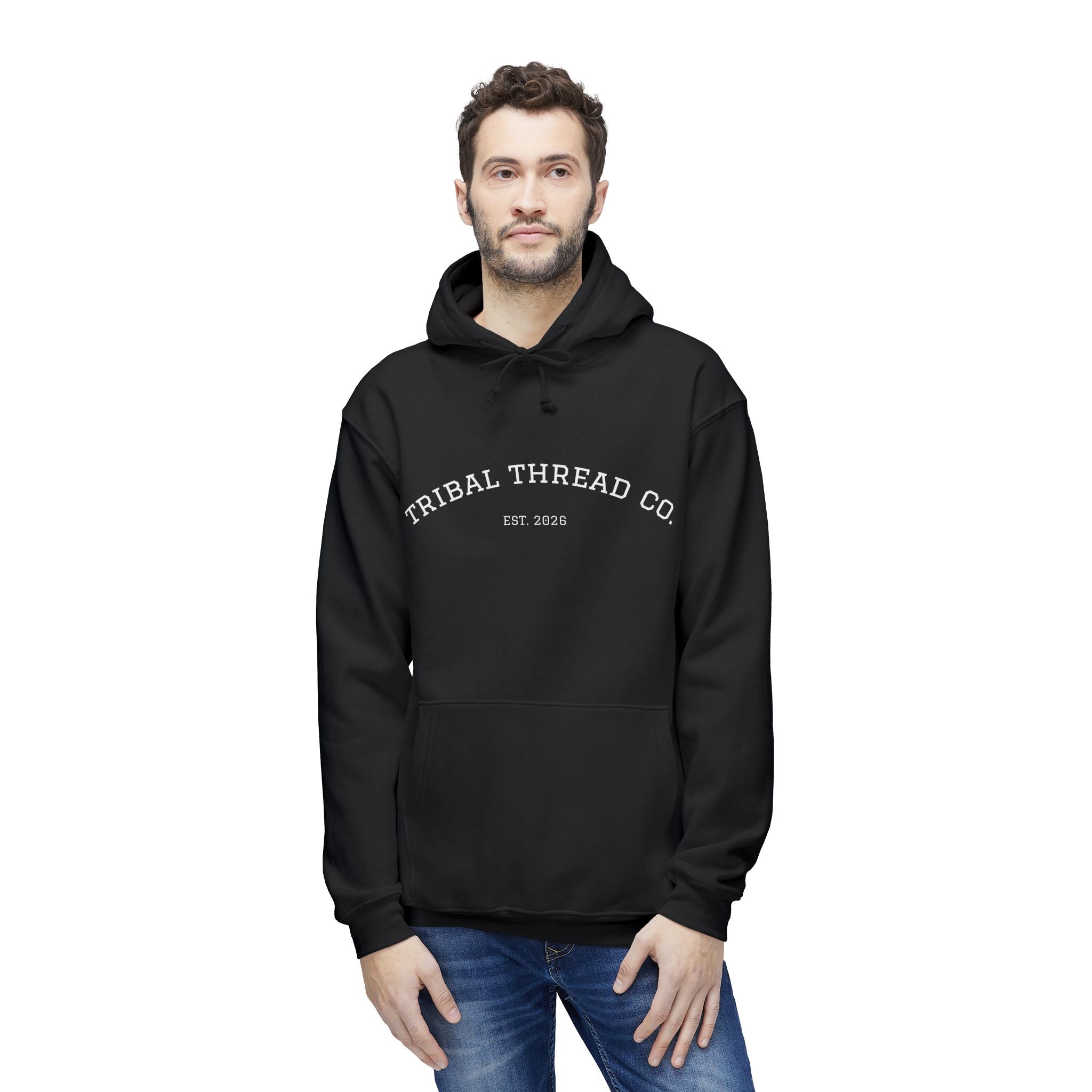 Tribal Thread Co. Graphic Hoodie — Geometric Spiritual Symbol Back Print