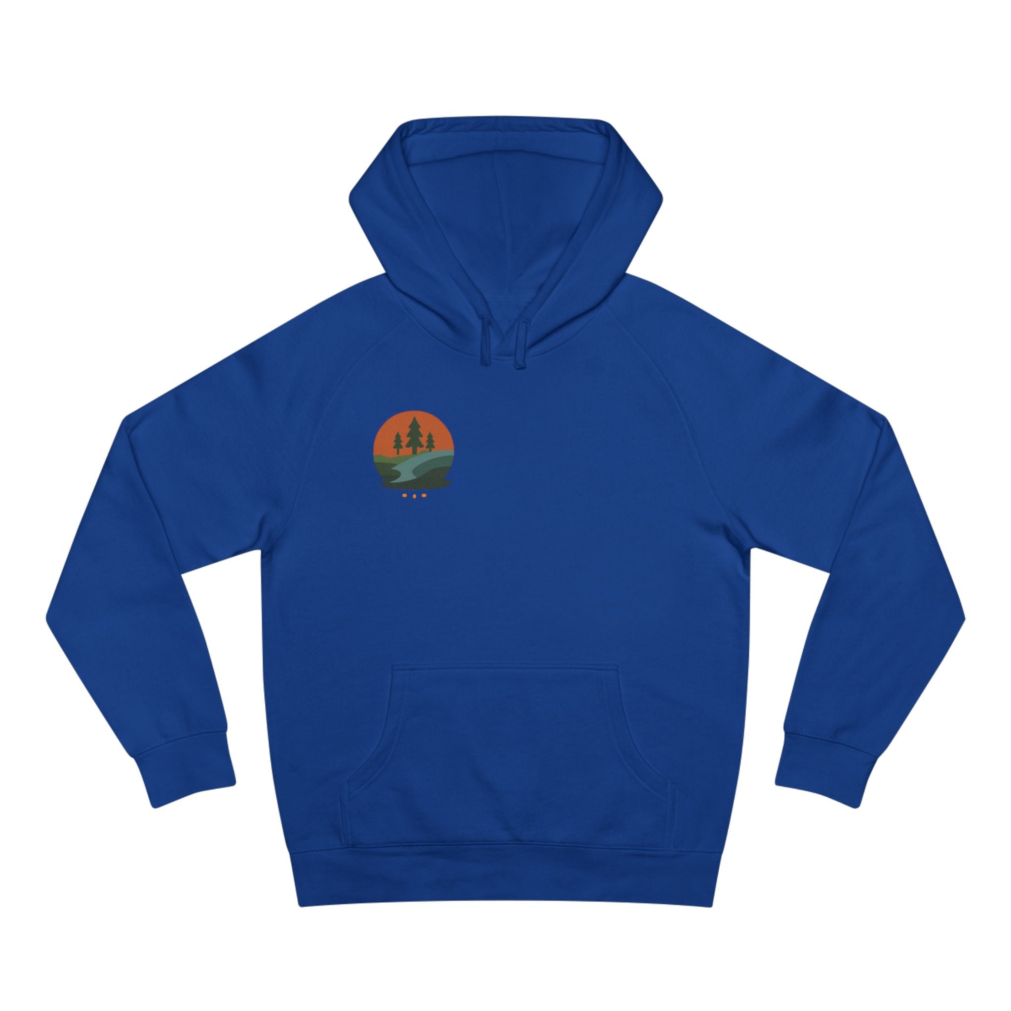 Minimalist Nature Hoodie — Scenic Day & Night River Graphic