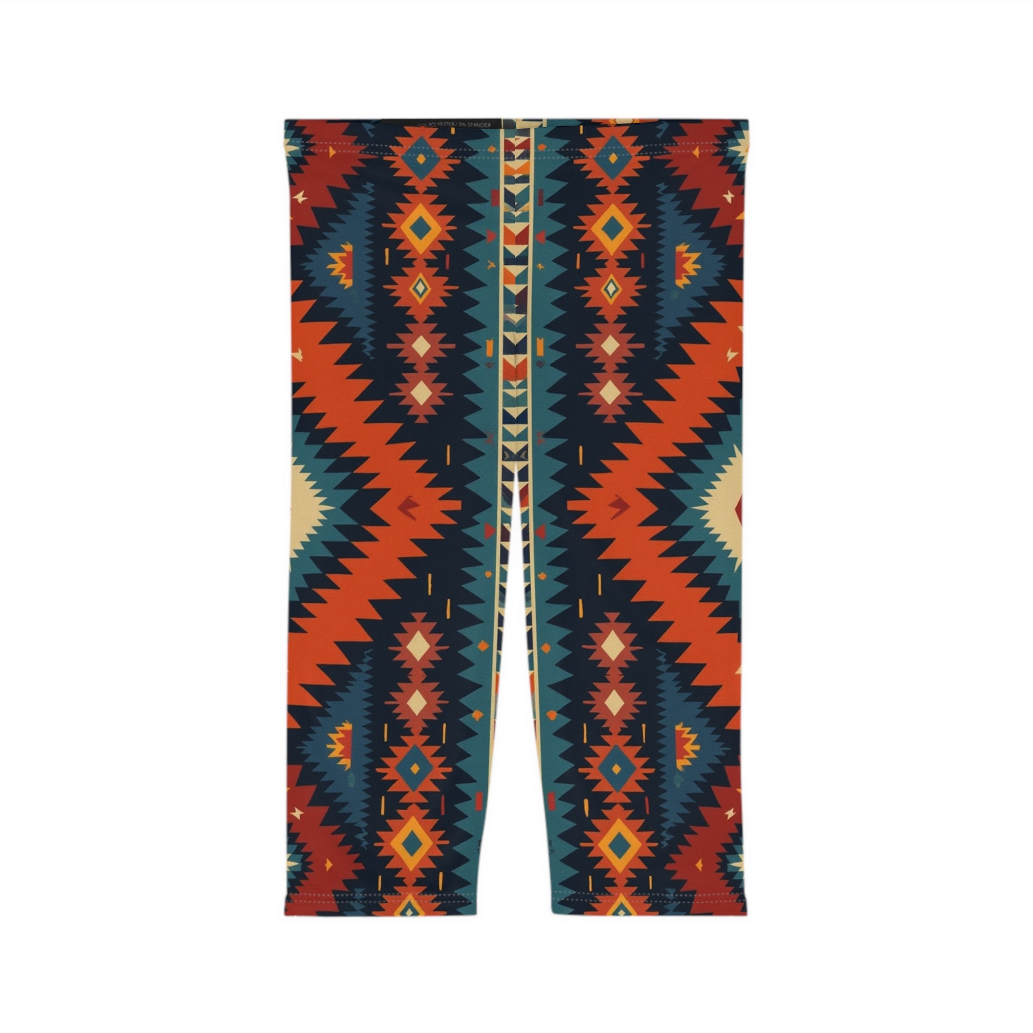 Capri Leggings — Colorful Tribal Print Activewear