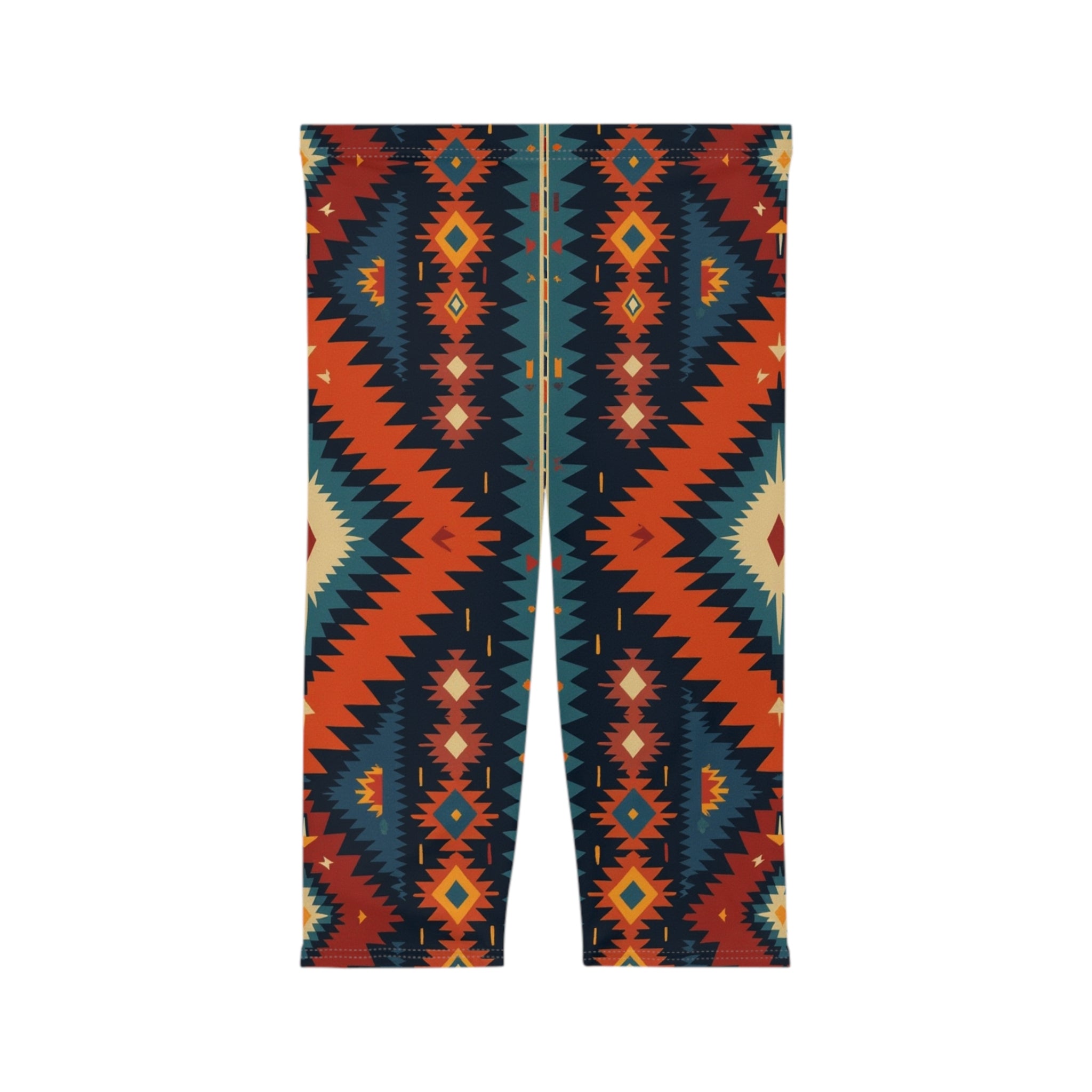 Capri Leggings — Colorful Tribal Print Activewear