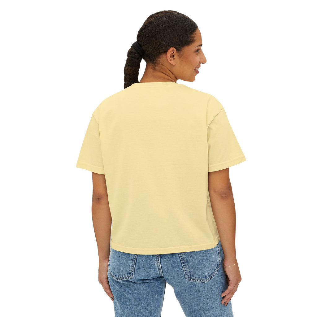 Women's Boxy Tee – Tribal Geometric Graphic