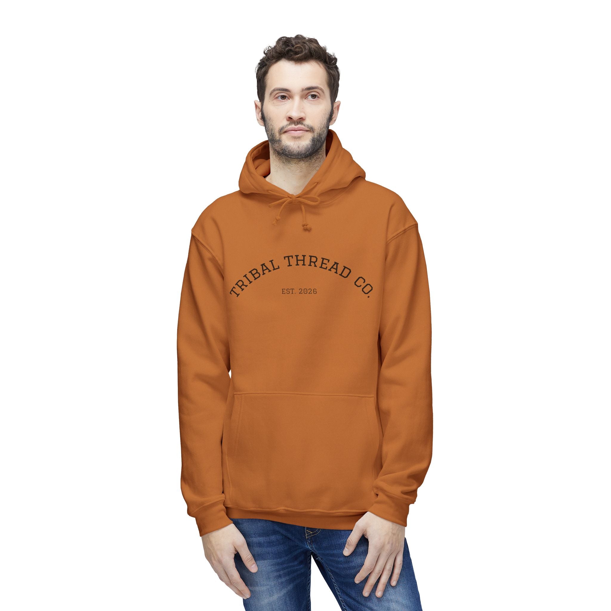 Tribal Thread Co. Graphic Hoodie — Geometric Spiritual Symbol Back Print