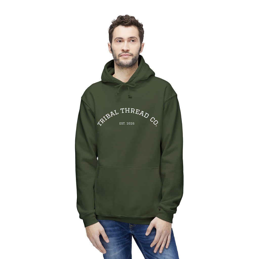 Tribal Thread Co. Graphic Hoodie — Geometric Spiritual Symbol Back Print