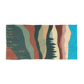 Retro Coastal Landscape Beach Towel —Native River Print